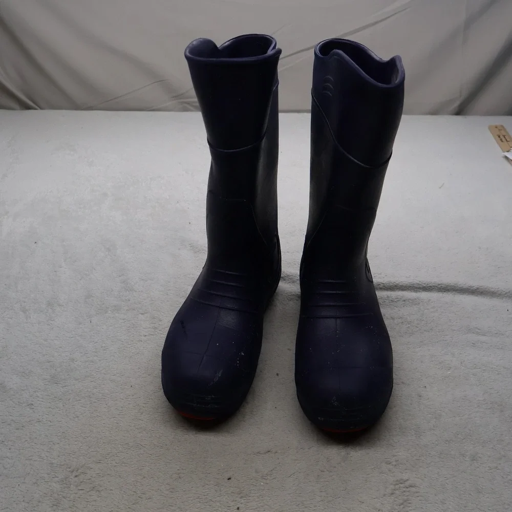 Tingley Flite Men 9 Rain Boots Blue Waterproof Slip Resistant Utility Safety Toe